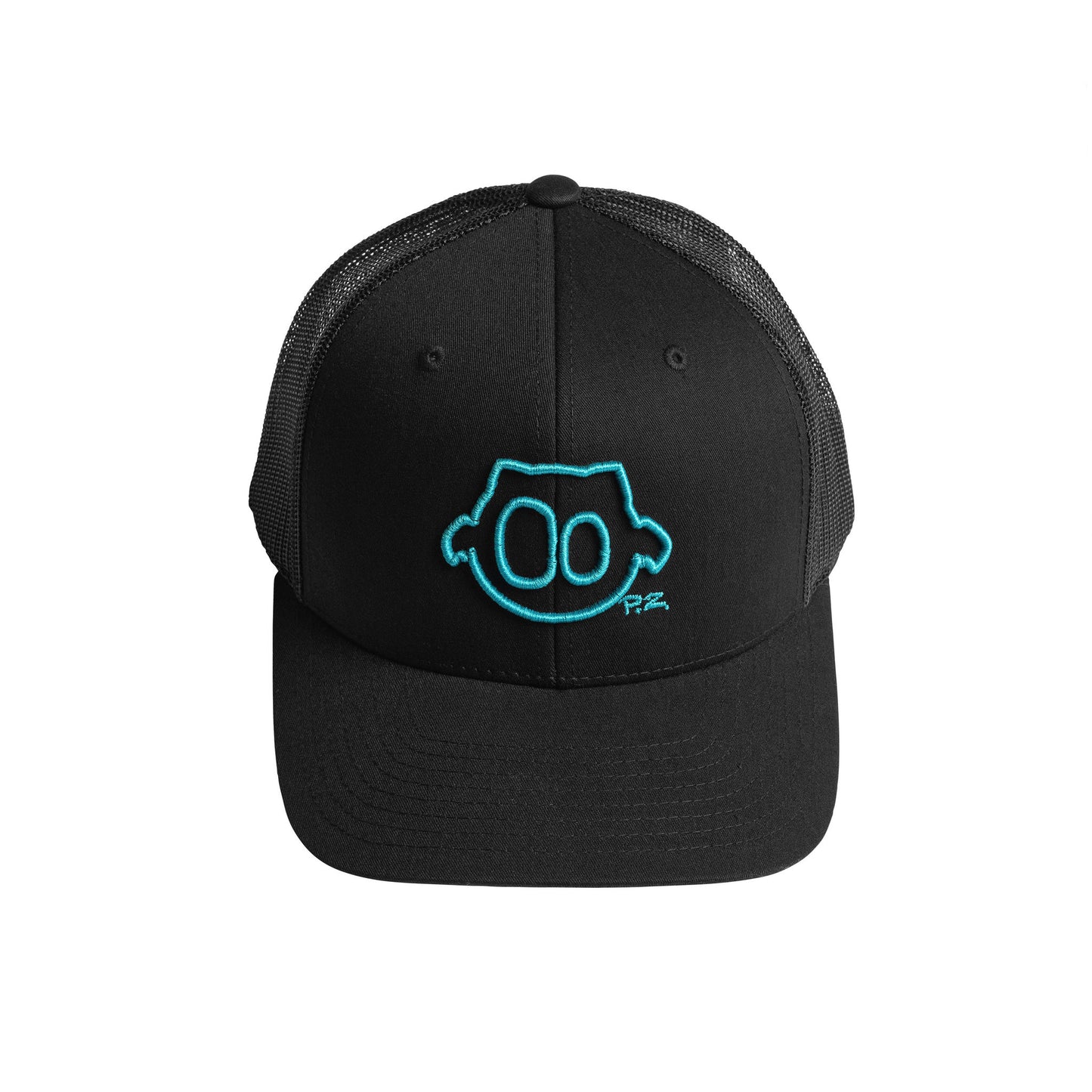 Zero Bat 3D Outline Trucker (Black/Teal)